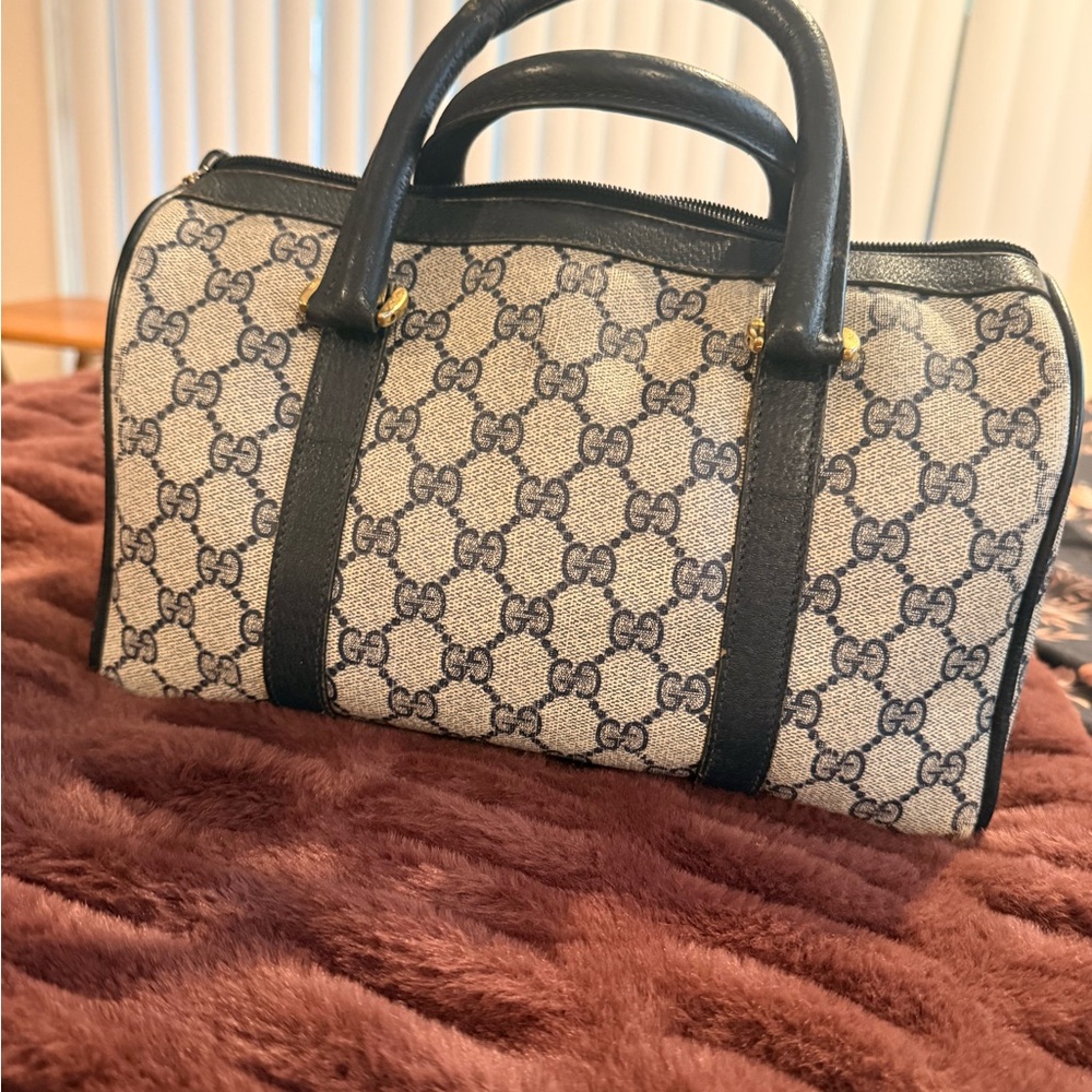 Vintage Gucci Navy Boston - Picture 14 of 16